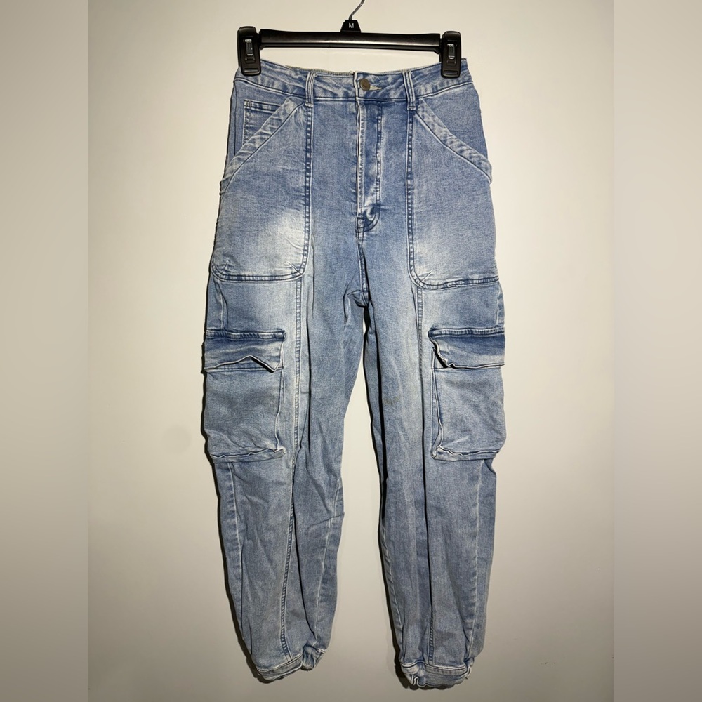 Women's Light Blue Cargo Pants